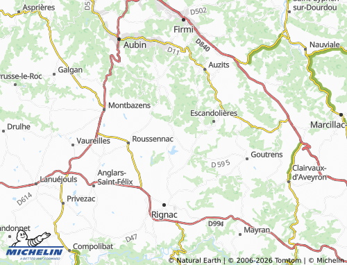 MICHELIN Bournazel map - ViaMichelin