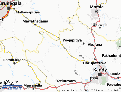 MICHELIN Galagedara West map - ViaMichelin