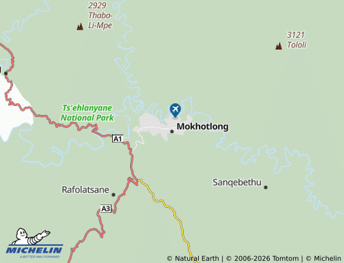 Carte MICHELIN Mokhotlong - ViaMichelin