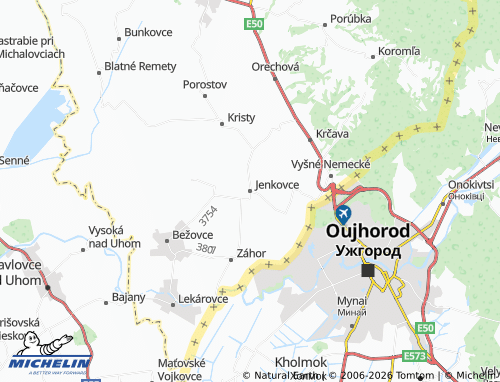 MICHELIN Jenkovce map - ViaMichelin