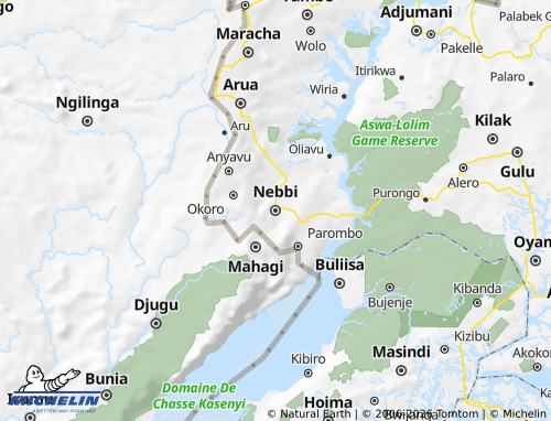 Carte MICHELIN Nebbi Municipality - ViaMichelin