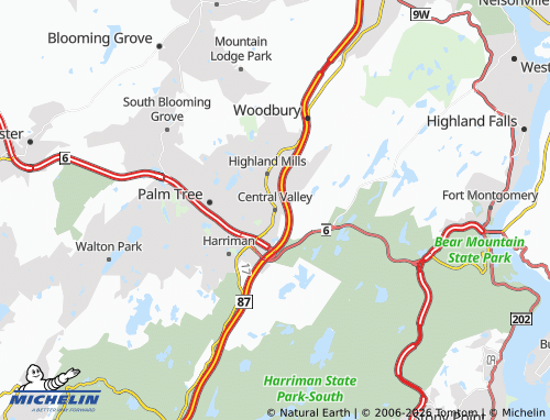 Mappa MICHELIN Central Valley - ViaMichelin