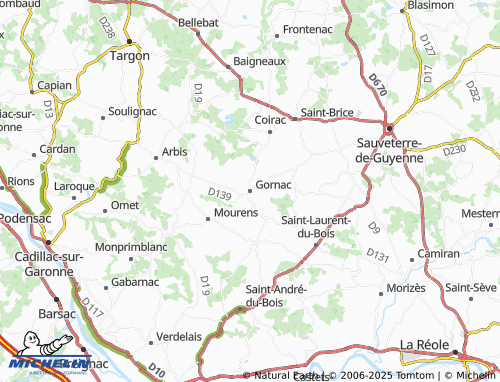 MICHELIN Gornac map - ViaMichelin