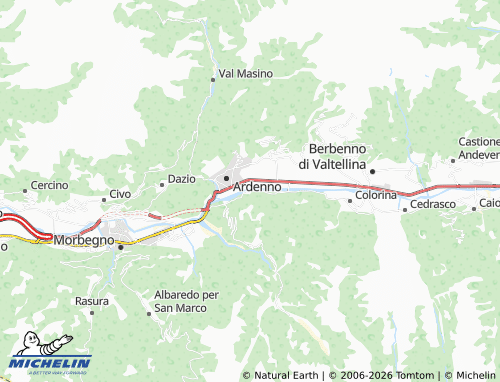 MICHELIN Forcola map - ViaMichelin