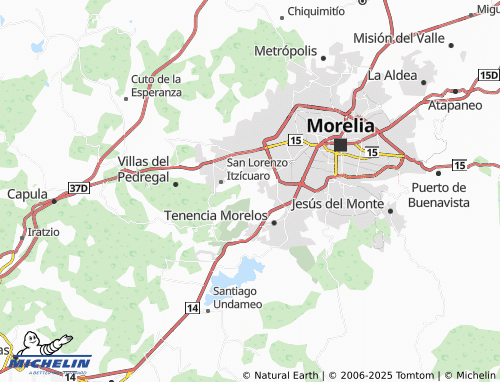 MICHELIN San Juanito Itzícuaro map - ViaMichelin