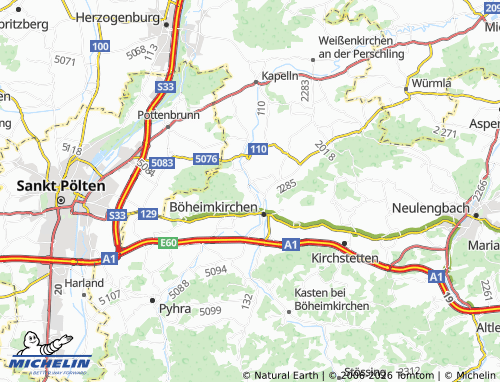 MICHELIN Weisching map - ViaMichelin