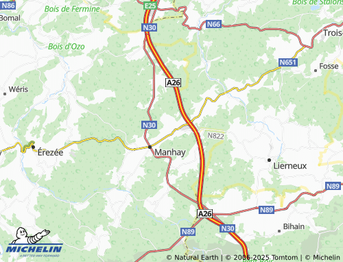 MICHELIN Vaux-Chavanne map - ViaMichelin