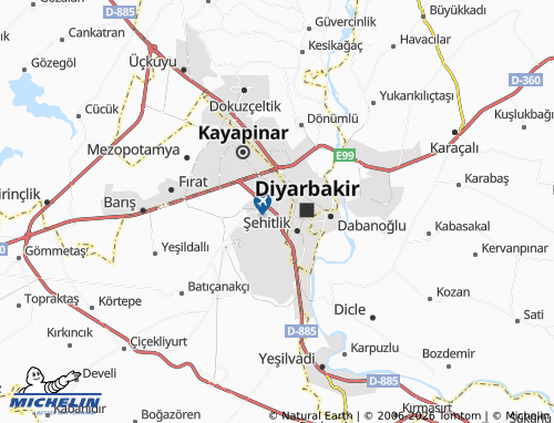 MICHELIN Yunus Emre map - ViaMichelin
