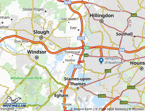 Carte MICHELIN Colnbrook - ViaMichelin