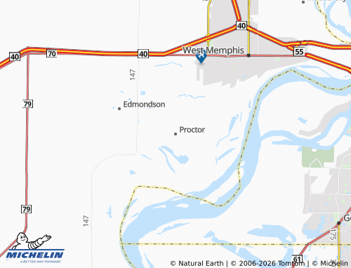 Carte MICHELIN Proctor - ViaMichelin