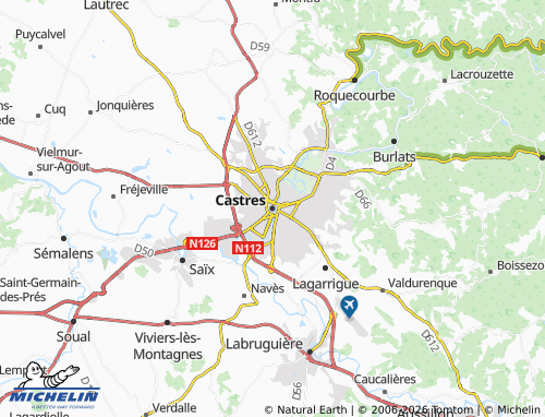 Mappa MICHELIN Castres - ViaMichelin
