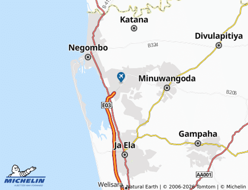 Mappa MICHELIN Muthuwadiya - ViaMichelin