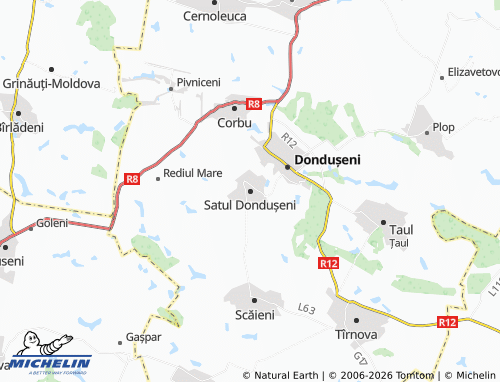 MICHELIN Satul Dondușeni map - ViaMichelin