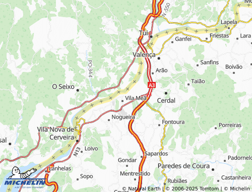 MICHELIN Além da Ponte map - ViaMichelin