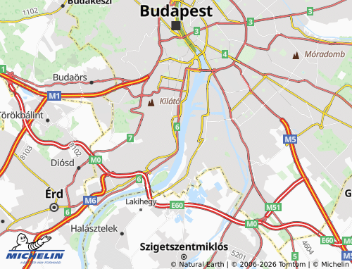 MICHELIN 22. Kerület map - ViaMichelin