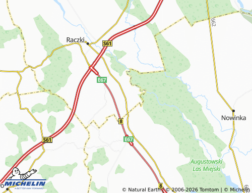 MICHELIN Jaśki map - ViaMichelin