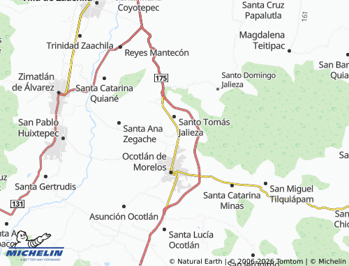 MICHELIN San Juan Chilateca map - ViaMichelin