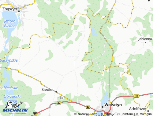 MICHELIN Tuchorza map - ViaMichelin