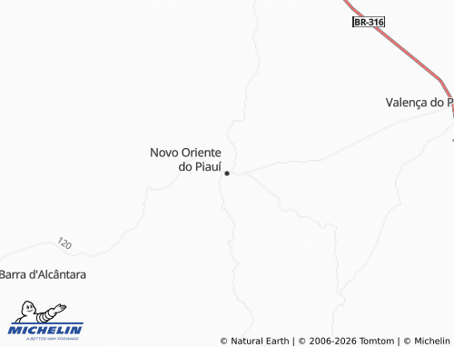 Mapa MICHELIN Novo Oriente do Piauí - ViaMichelin