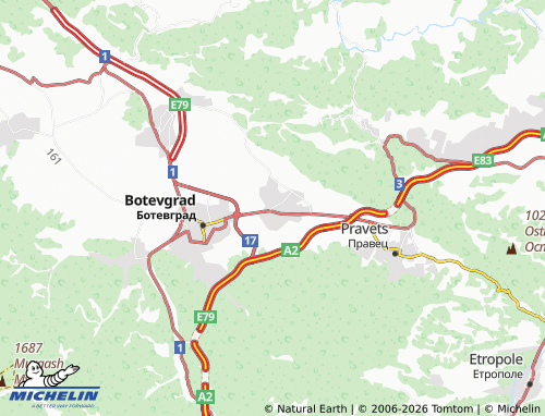 MICHELIN-Landkarte Trudovets - ViaMichelin