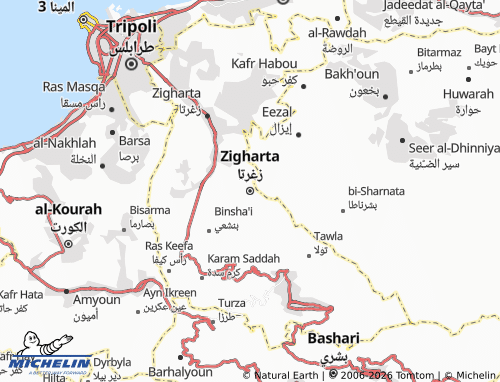 Mapa MICHELIN Zigharta - ViaMichelin