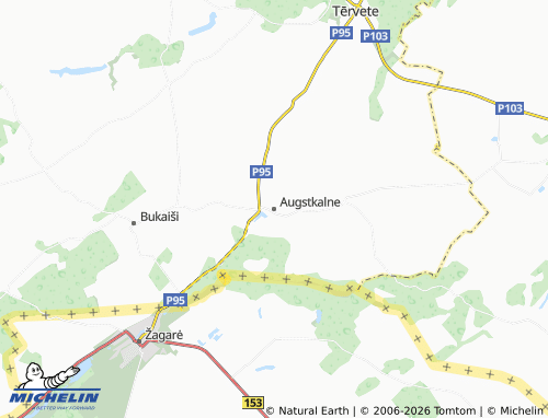 Mapa MICHELIN Augstkalnes pagasts - ViaMichelin