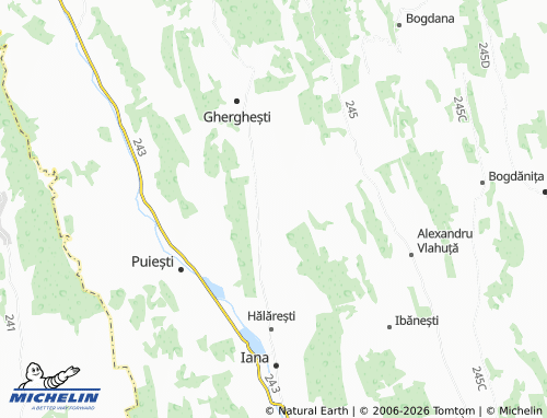 MICHELIN Recea map - ViaMichelin
