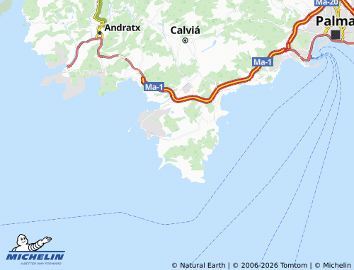 MICHELIN Son Ferrer map - ViaMichelin