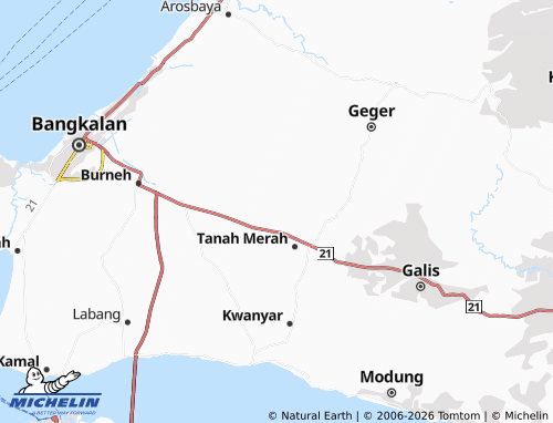 MICHELIN Kendaban map - ViaMichelin