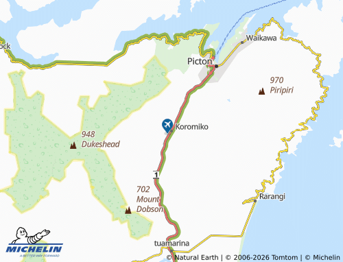 Mapa MICHELIN Koromiko - ViaMichelin