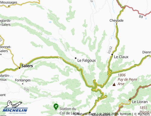 Carte MICHELIN Le Falgoux - ViaMichelin