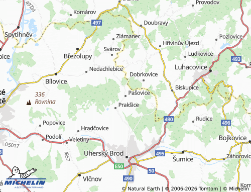Mappa MICHELIN Pašovice - ViaMichelin