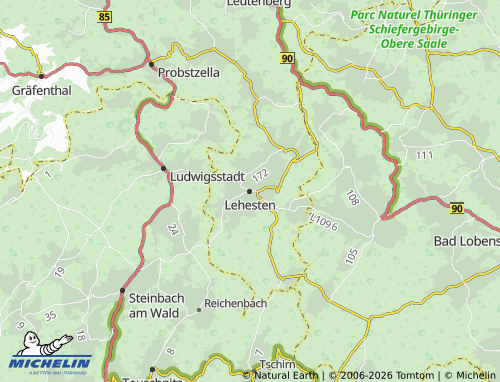 MICHELIN Lehesten map - ViaMichelin