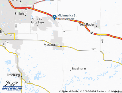Mappa MICHELIN Mascoutah - ViaMichelin