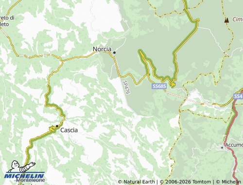 Mapa MICHELIN Popoli - ViaMichelin