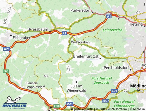 MICHELIN Breitenfurt West map - ViaMichelin
