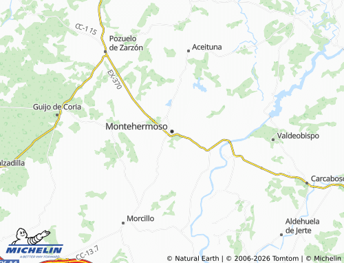 MICHELIN-Landkarte Montehermoso - ViaMichelin