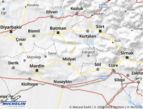 Kaart MICHELIN Gercüş - ViaMichelin