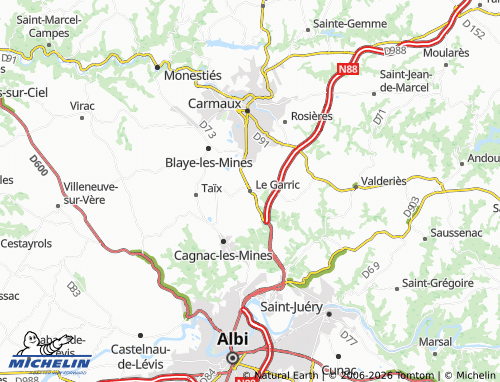 MICHELIN Le Garric map - ViaMichelin