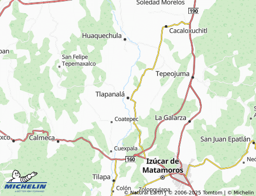 MICHELIN Tlapanalá map - ViaMichelin