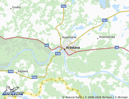 Mapa MICHELIN Krāslava - ViaMichelin