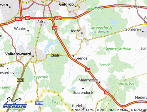MICHELIN Leende map - ViaMichelin