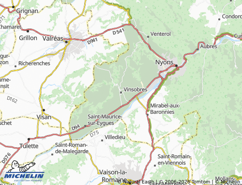 MICHELIN Vinsobres map - ViaMichelin
