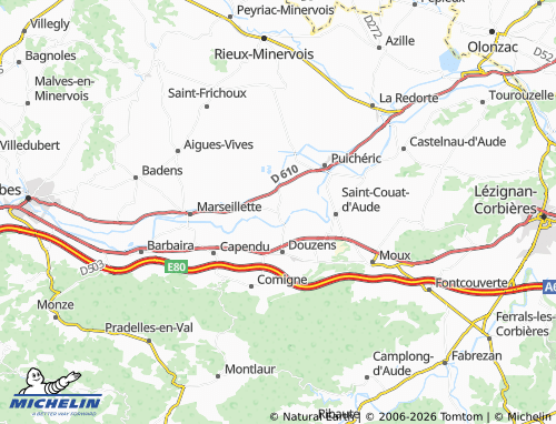 MICHELIN Blomac map - ViaMichelin