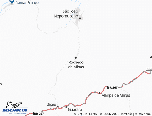 Carte MICHELIN Rochedo de Minas - ViaMichelin