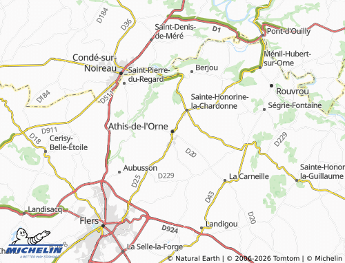 MICHELIN Athis-de-l'Orne map - ViaMichelin