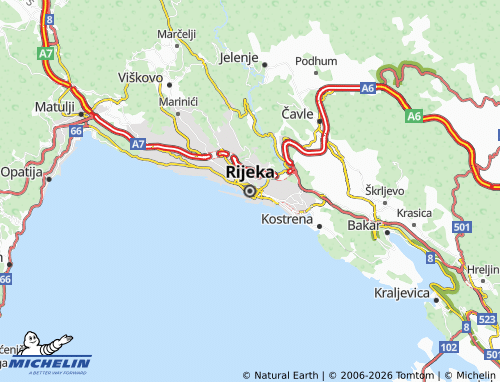 Carte MICHELIN Rijeka - ViaMichelin