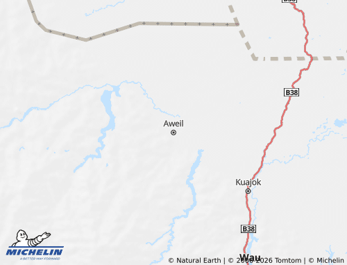 Kaart MICHELIN Northern Bahr el-Ghazal - ViaMichelin