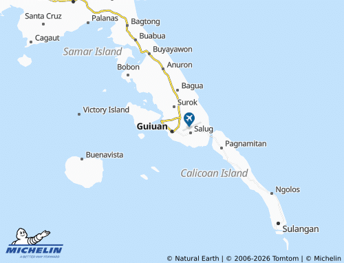 MICHELIN Guiuan map - ViaMichelin