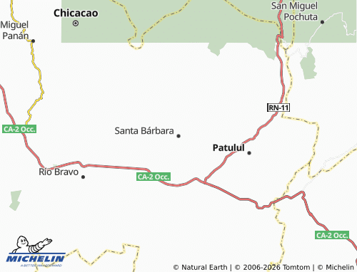MICHELIN Santa Bárbara map - ViaMichelin